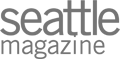 The image displays the logo for Seattle Magazine, featuring the name in a clean, gray font on a transparent background.